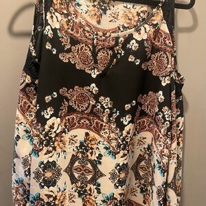 Liberty Love Black and Brown Floral Tunic
